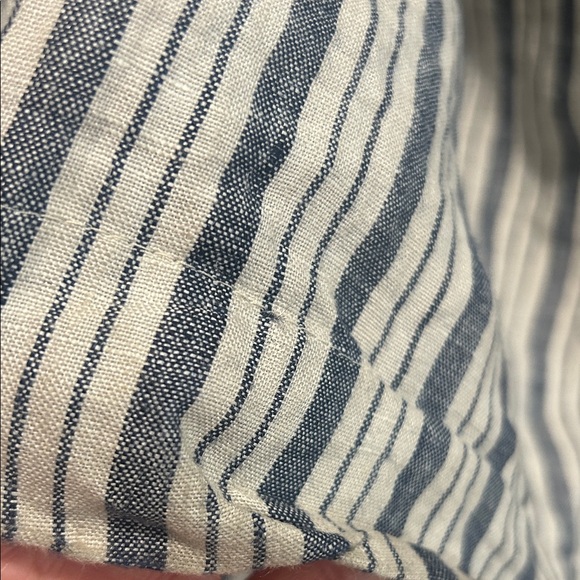 Elan blue & white Striped Wide Leg Pants with Drawstring - Picture 8 of 8